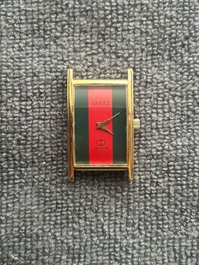 Vintage Gucci Red & Green Tank Watch - Sherry Line - No Band - New Battery